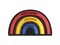 Rainbow Fun Doodle Multi-Color Embroidered Iron-On or Hook & Loop Patch Applique